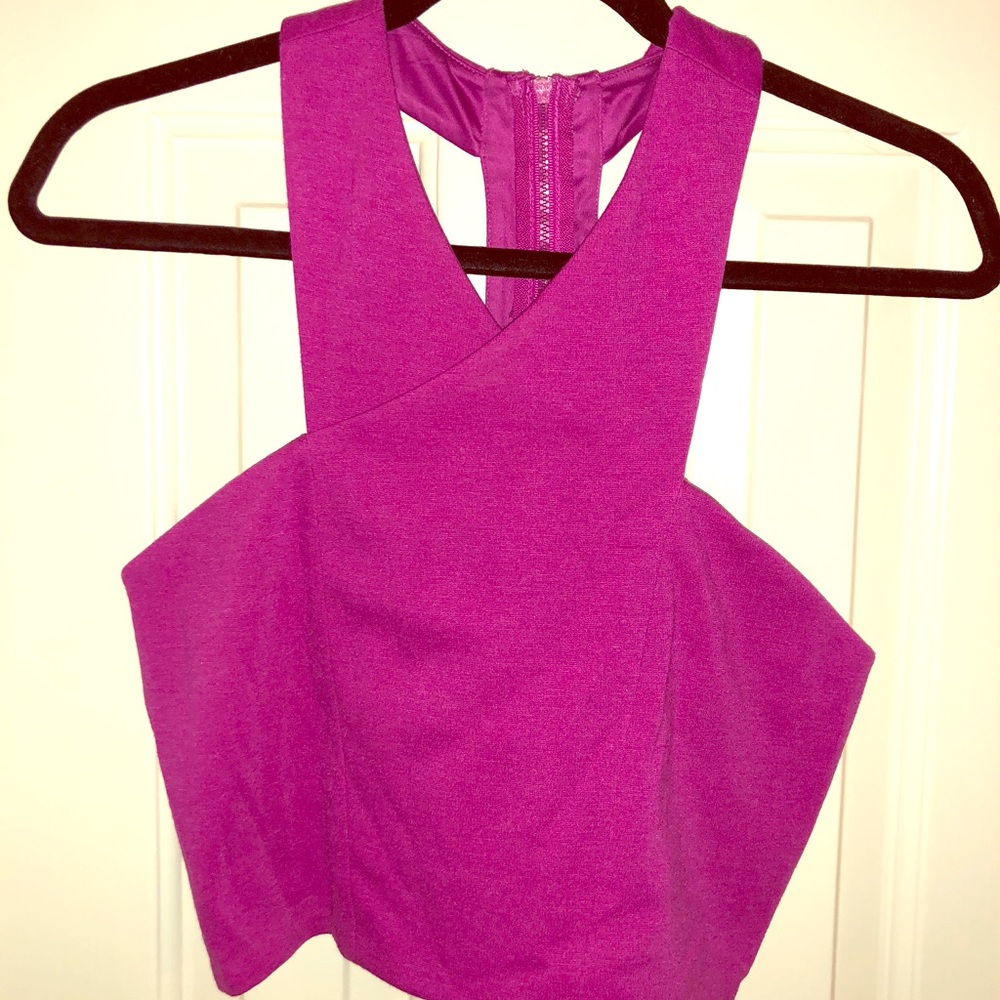 EXPRESS PINK 2 piece Dress crop top skirt medium!